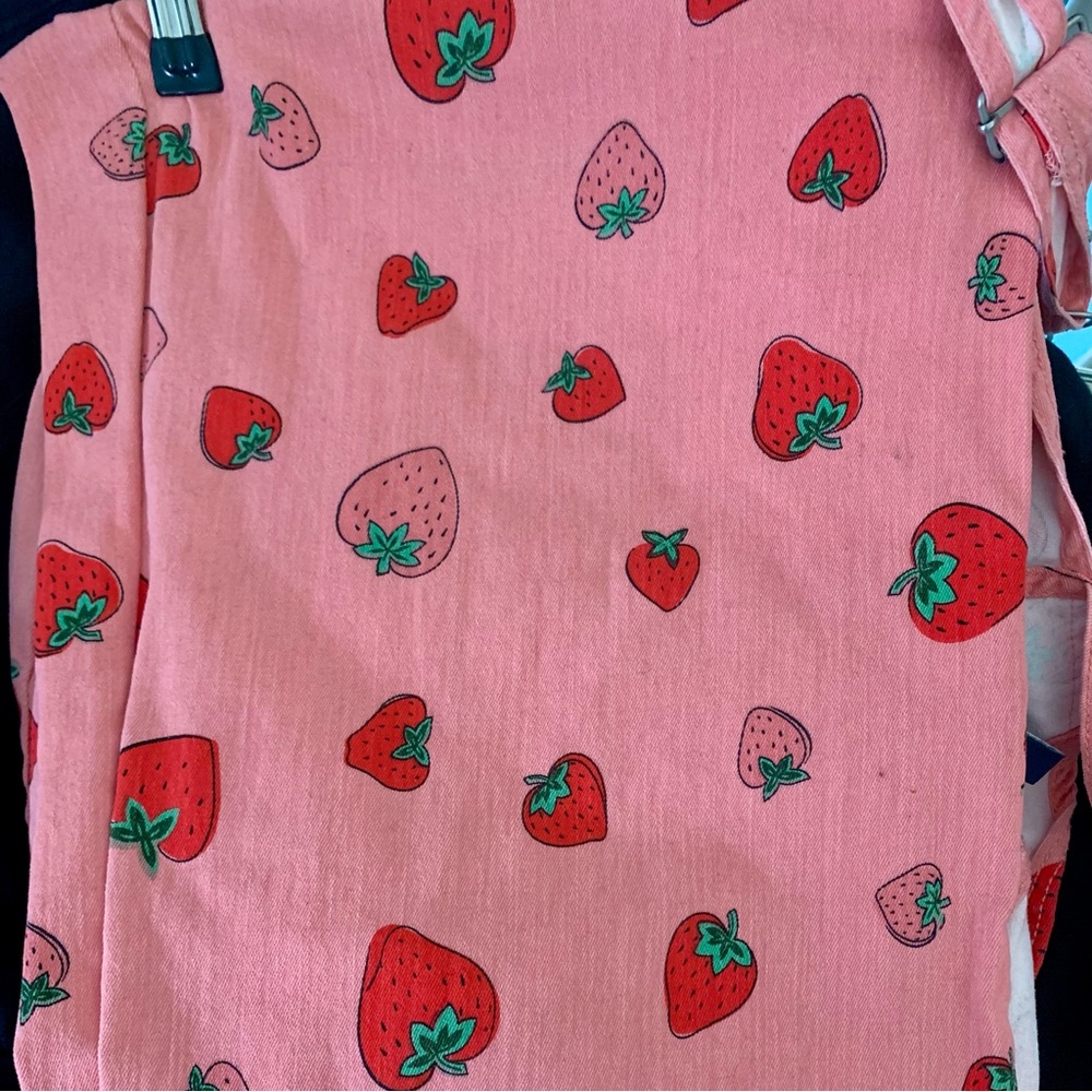 Modcloth Strawberry overalls - Picture 2 of 4